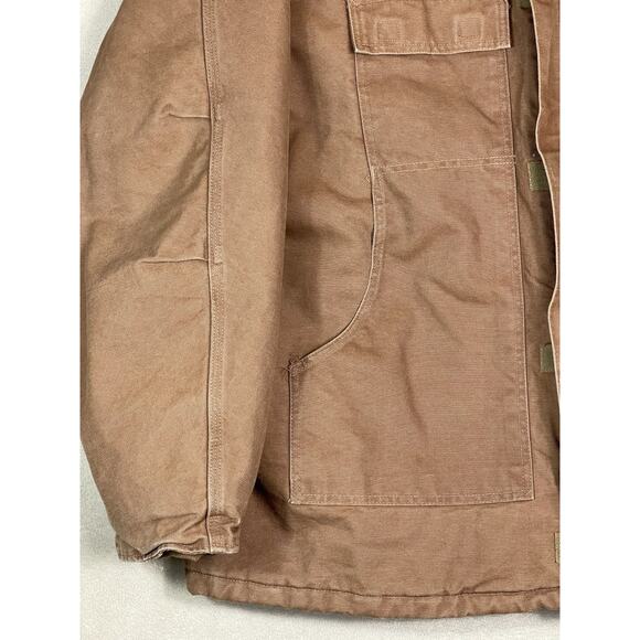 Carhartt Jacket Mens 3XL‎ Brown Sandstone Traditional Coat With Attached Hood - Picture 7 of 16